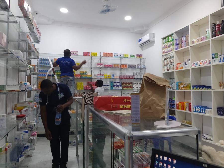 Medicine shelves inside QuickSave Meds